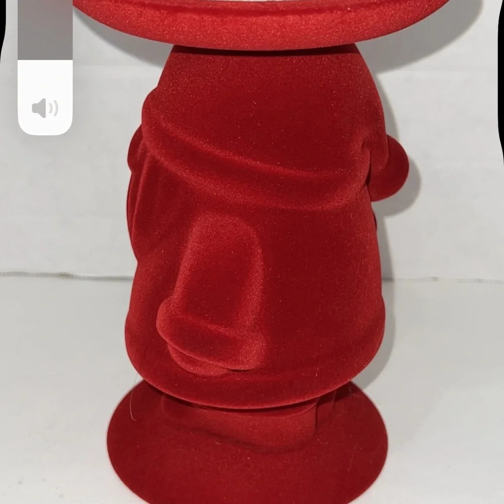 FLOCKED‎ SANTA Candle Holder